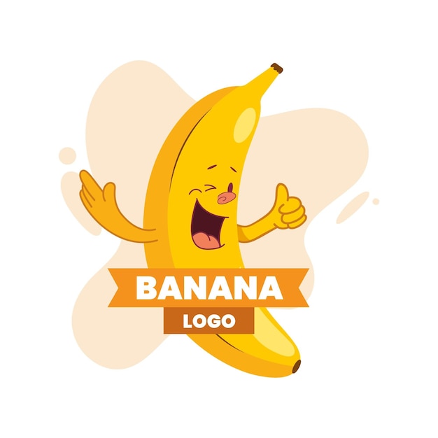 Banana character logo