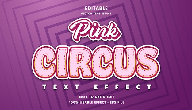 banana circus editable text effect with modern and simple style