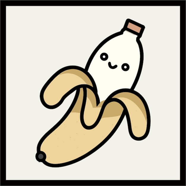 Banana color vector illustration