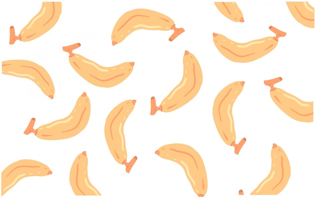 Banana doodle pattern 