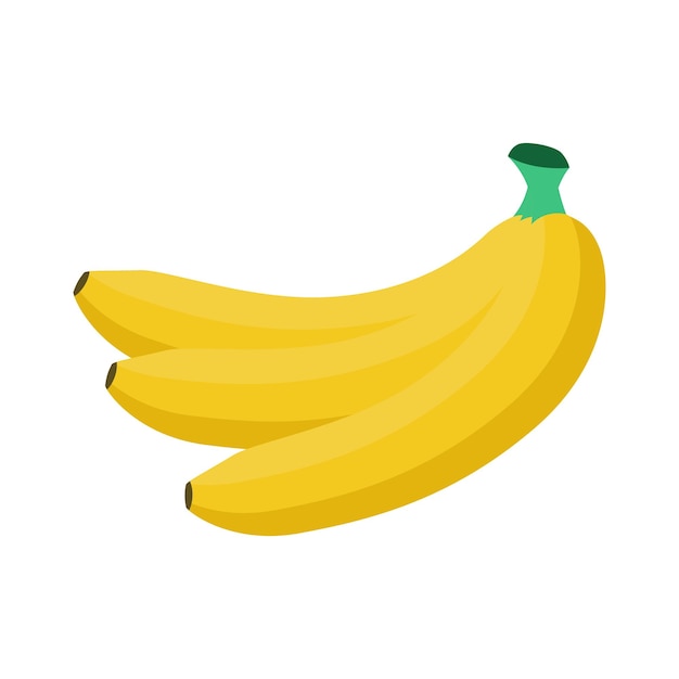 Banana Flat design vector illustration isolated on a white background