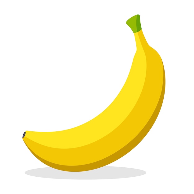 Banana flat vector illustration on white background