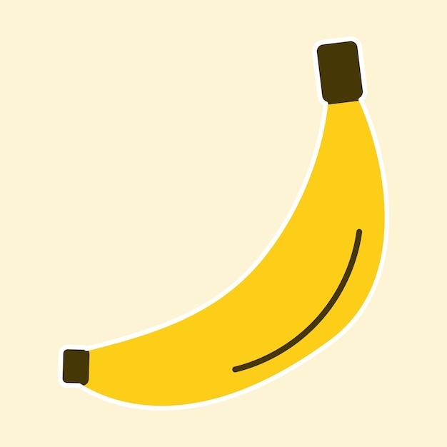 Banana fruit in cartoon child style Vector illustration concept