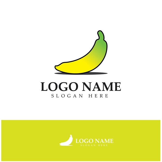 Banana fruit logo icon design vector