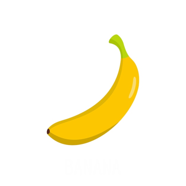 Banana icon Flat illustration of banana vector icon isolated on white background