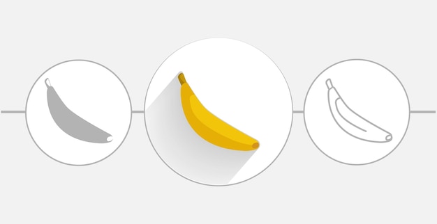 Banana isolated flat illustration banana line icon