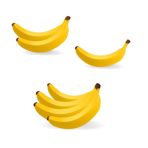 Banana on an isolated white