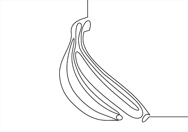 Banana linecontinuous line drawing