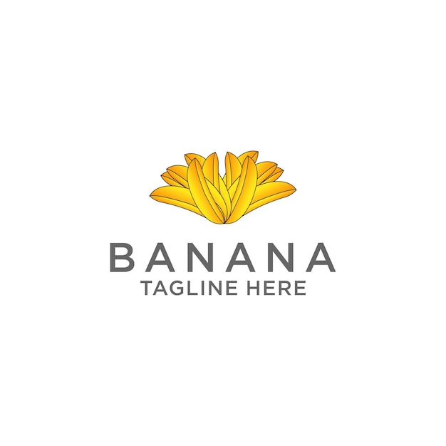 Banana logo icon design vector