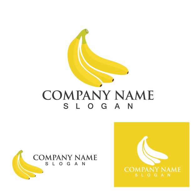 Banana logo and symbol vector image