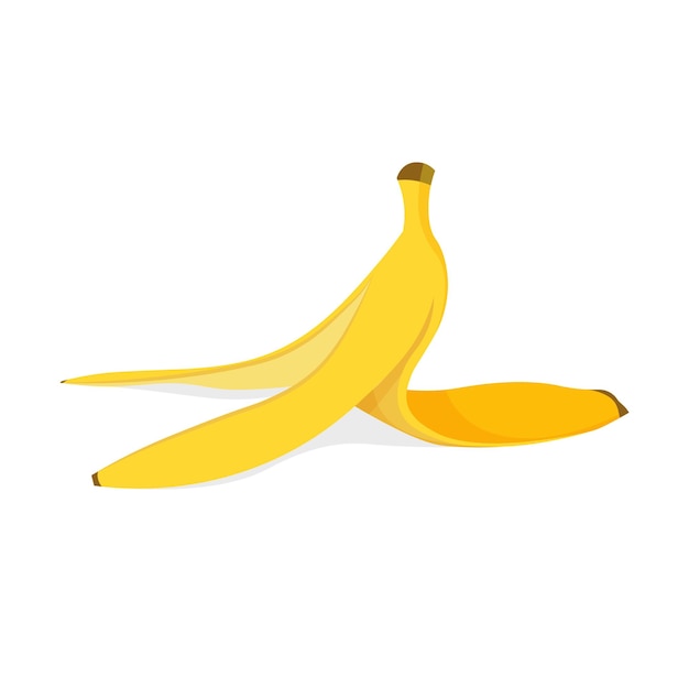 Banana peel icon Vector illustration isolated on white background