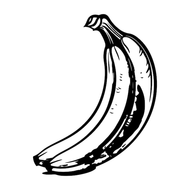 Banana Silhouette clipart on a white background