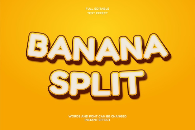 BANANA SPLIT EDITABLE TEXT EFFECT