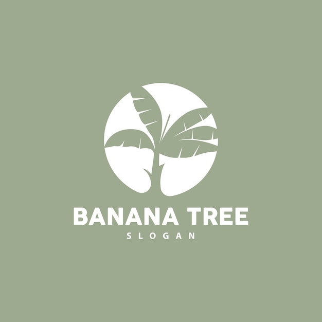 Banana Tree Logo Banana Tree Simple Silhouette Design Plant Icon Symbol Vector Illustration