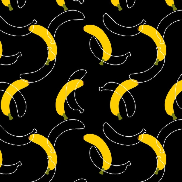 Bananas vector seamless pattern