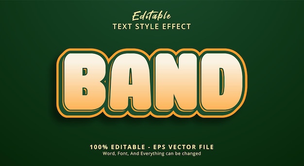 Band Text Style Effect Editable Text Effect