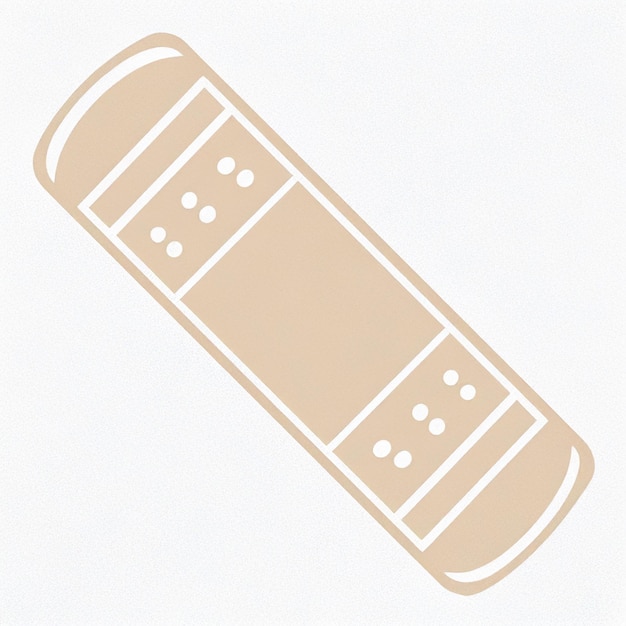 Vector a bandage on a skateboard with a brown and white background