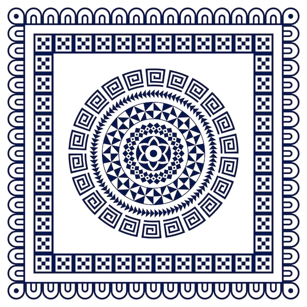 Bandana with mexican tribal pattern