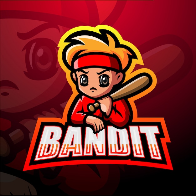 Bandit mascot esport illustration