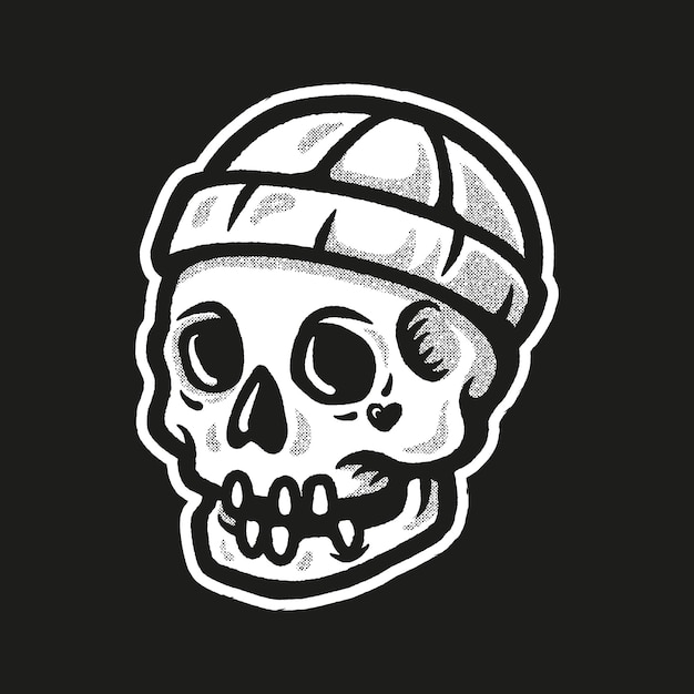 Bandit skull background black and white bandit skull illustration