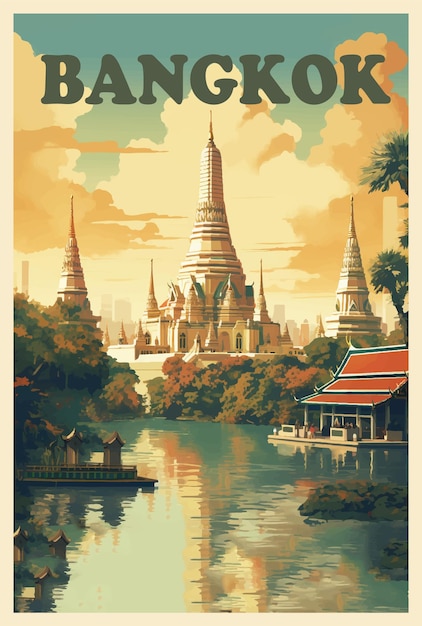 Bangkok retro poster