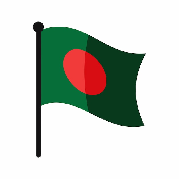 Bangladesh flag illustration on white background