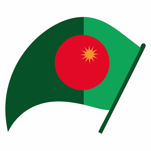 Bangladesh flag illustration on white background