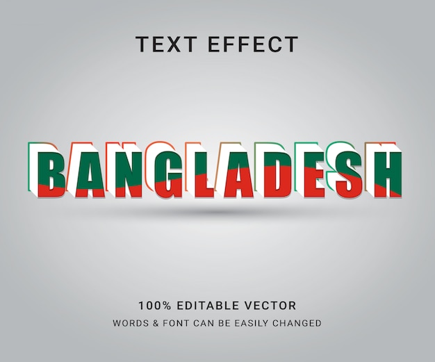 Bangladesh Full Editable Text Effect