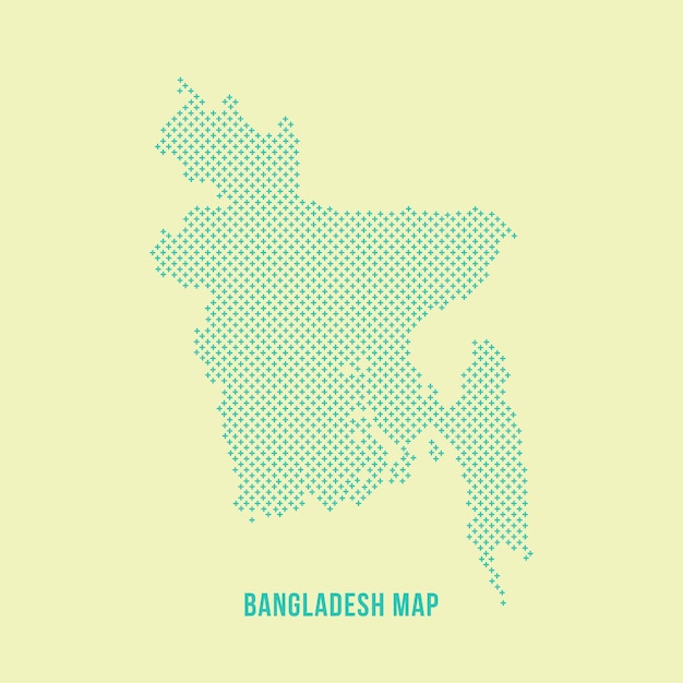 Vector bangladesh map vector dot background plus style