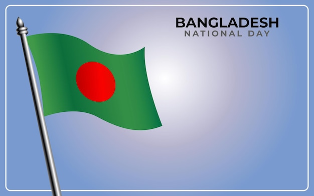 Bangladesh national flag isolated on gradient color background.