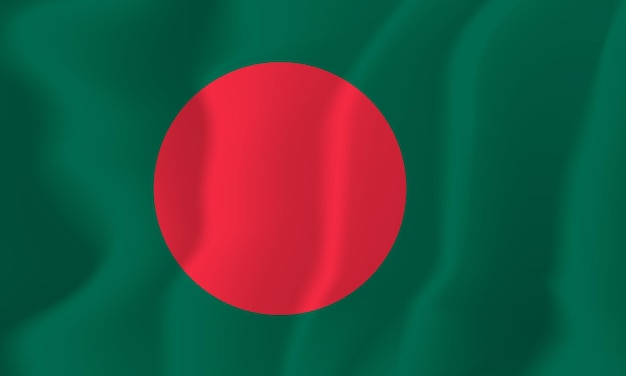 Bangladesh Waved Flag Vector Illustration Background