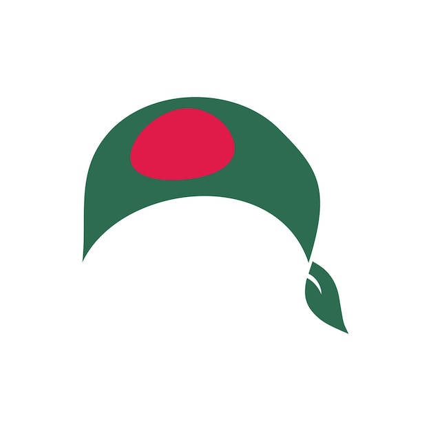 Bangladeshi flag headband vector