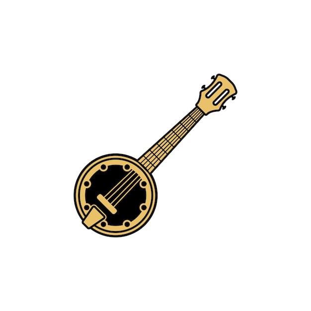 banjo graphic design template vector