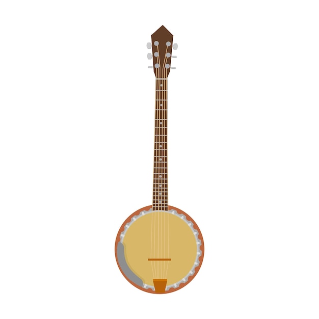 Banjo musical instrument xDxA isolated on white backgroundVector