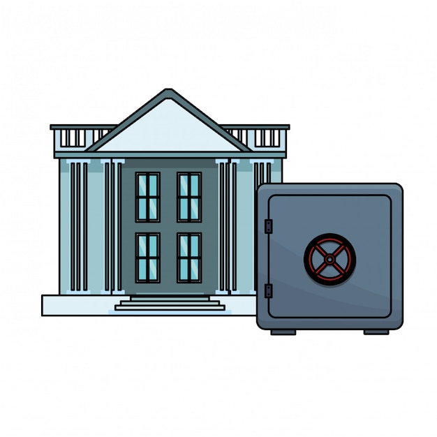 Bank building icon