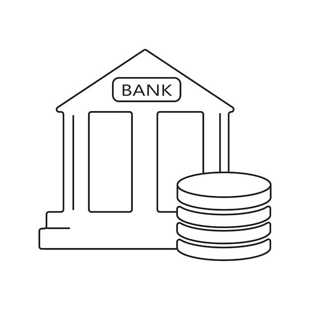 Bank building vector