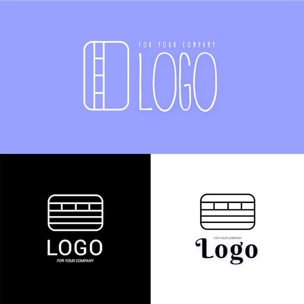 bank card logotype payment logo bank card icon bank for web design or company isolated vector image