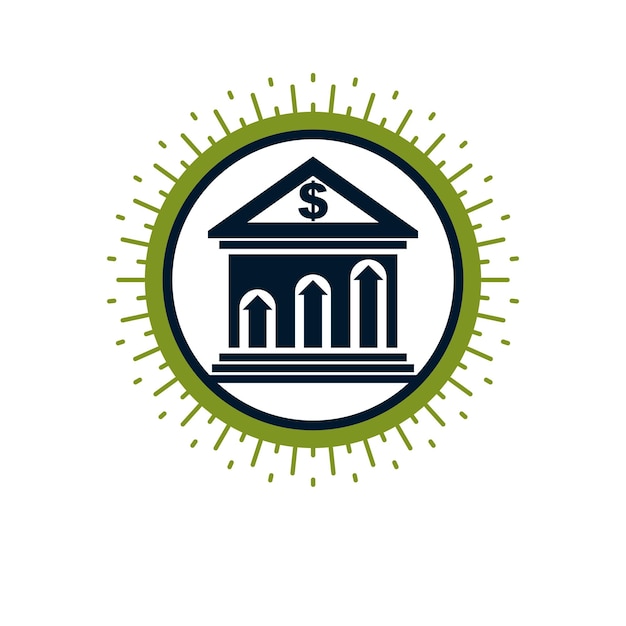 Banking conceptual logo, unique vector symbol. Banking system.