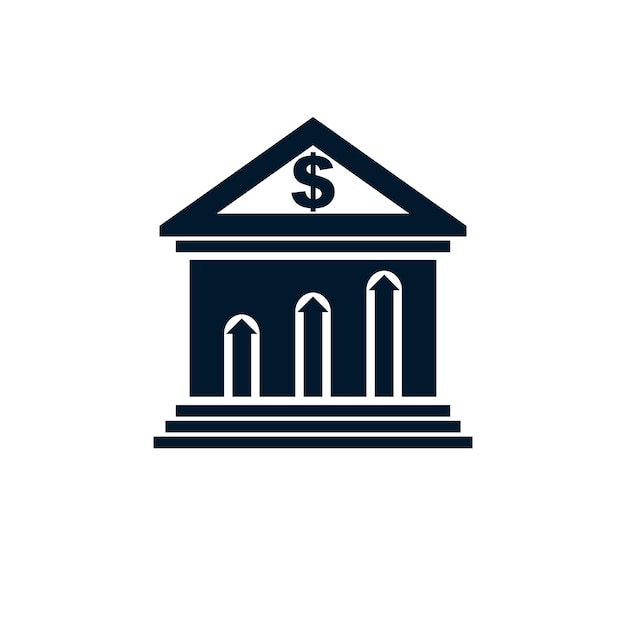 Banking conceptual logo, unique vector symbol. Banking system.