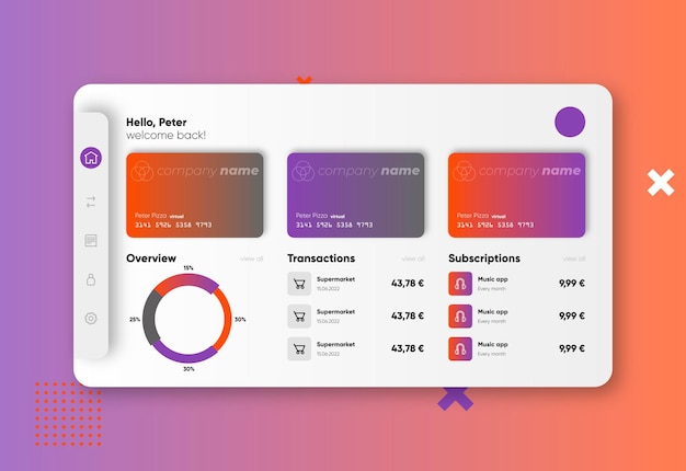 Banking interface desktop app