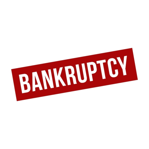 Vector bankruptcy stampbankruptcy square sign