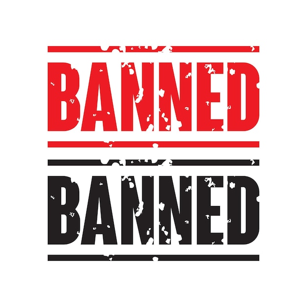 Banned stamp sign style 5