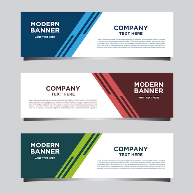 Banner abstract design templates for simple ads are very easy to use for companies or businesses