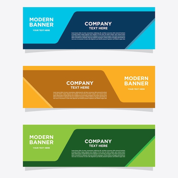 Banner abstract design templates for simple ads are very easy to use for companies or businesses