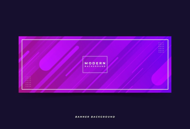 Vector banner background colorful dark and light purple gradation slash