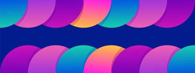 Banner background colorful and gradient with circle