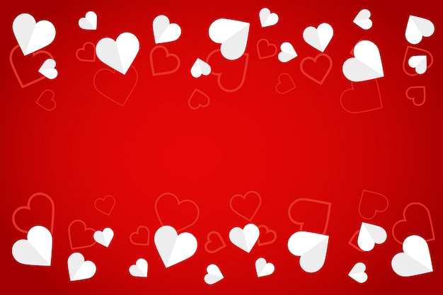 Banner background with hearts