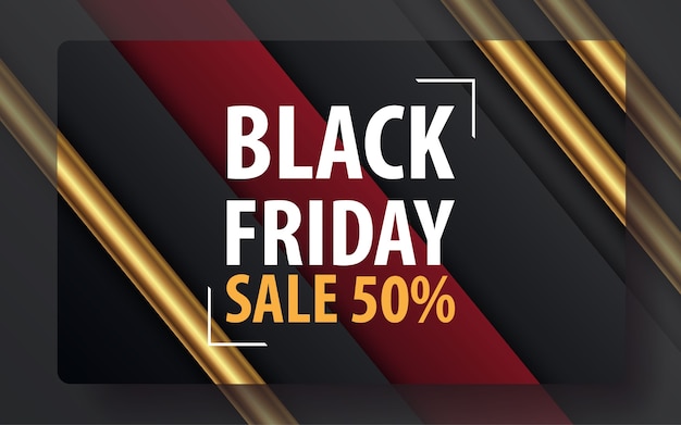 Banner for black friday black and red color