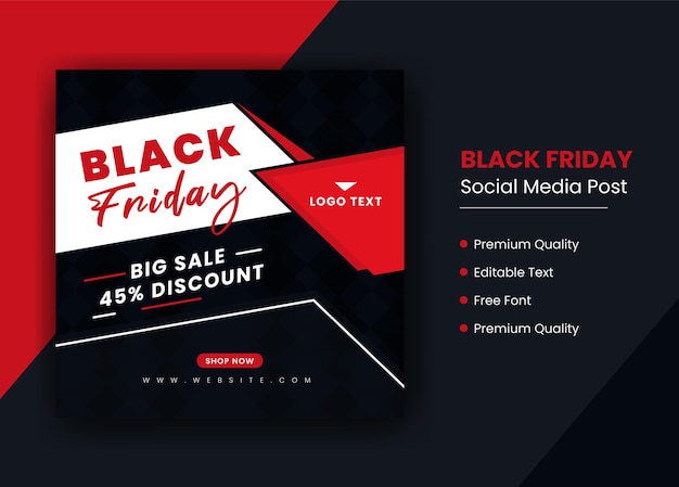 Banner for Black Friday social media post design