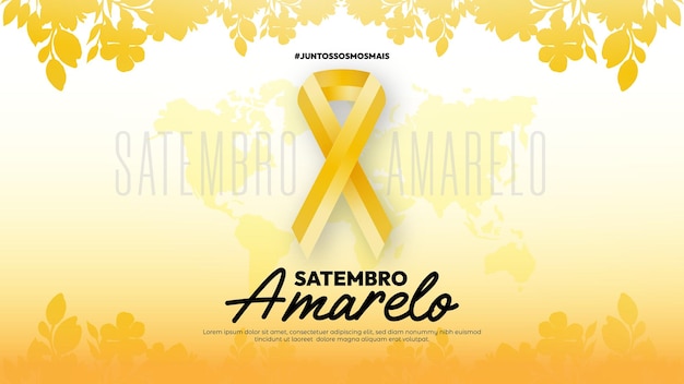 banner in Brazilian portuguese for satembro amarelo greeting